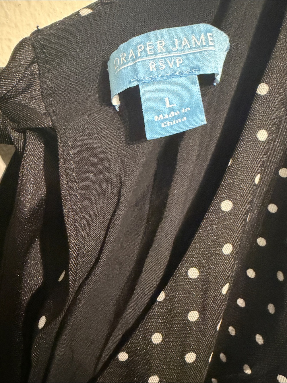 Draper James Black Polka Dot Tie-Back Midi Dress - Picture 4 of 9
